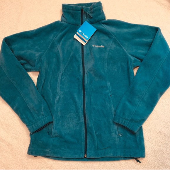 Columbia Jackets & Blazers - 🦋NWT Columbia Teal Fleece Zip Up Jacket